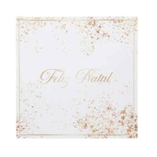 Guardanapo Decorado de Natal 32,5x32,5cm Feliz Natal - Cromus