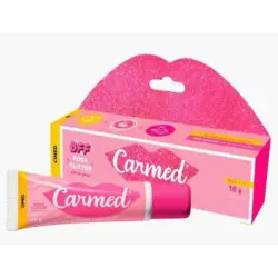 Hidratante Labial CARMED BFF Rosa Glitter 10g  Hidratação com Brilho e Aroma Doce
