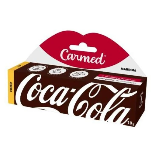 Hidratante Labial CARMED Coca-Cola Marrom 10g Hidratação com Sabor de Coca-Cola Hidratante Labial CARMED Coca-Cola Marrom 10g Hidratação com Sabor de Coca-Cola