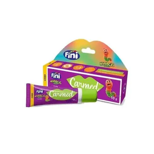 Hidratante Labial CARMED FINI Minhocas 10 g  Hidratação Divertida com Aroma Fini