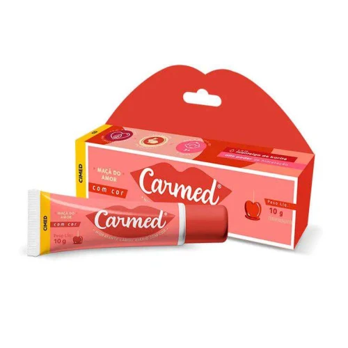 Hidratante Labial Carmed Maçã do Amor 10g - Com Cor e Efeito Gloss