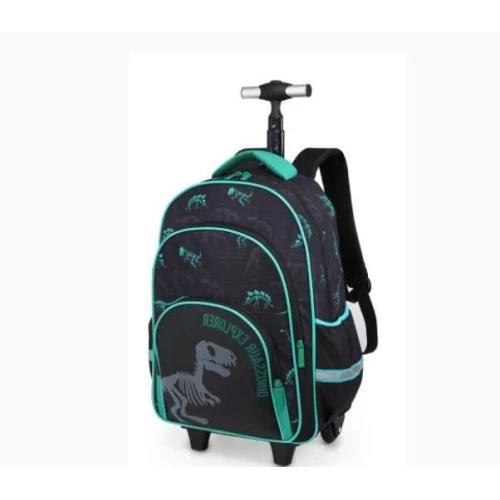 Kit Mochila Com Roda Seanite Dinossauro Com 4 Peças Kit Mochila Com Roda Seanite Dinossauro Com 4 Peças