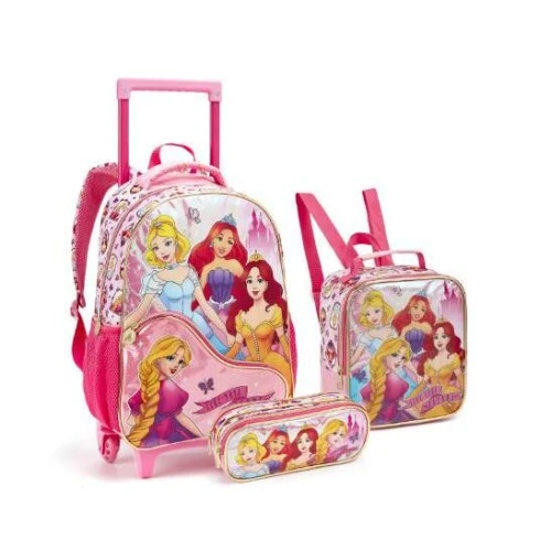 Kit Mochila com Roda Dream Princesas - Seanite