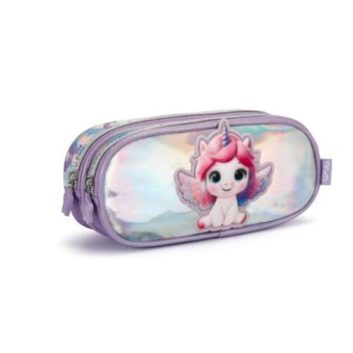 Kit Mochila com Roda Unicórnio 4 Peças - Nova Rio