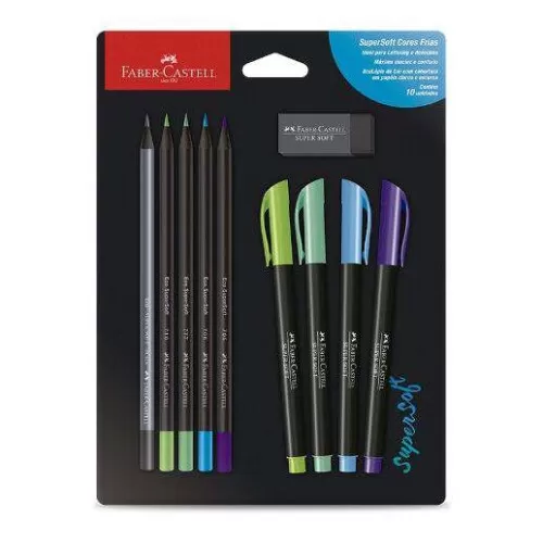 Kit SuperSoft Cores Frias - Faber Castell Supersoft