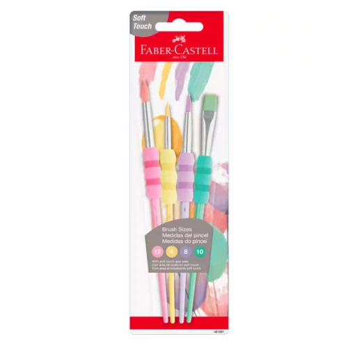 Kit c/4 Pincéis Soft Touch  Faber Castell