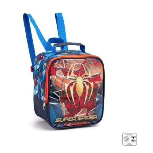 kit Mochila com Roda Spider Man Azul - Seanite