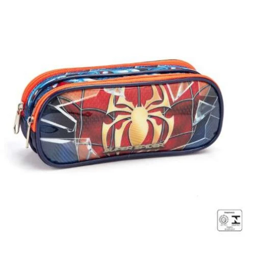 kit Mochila com Roda Spider Man Azul - Seanite