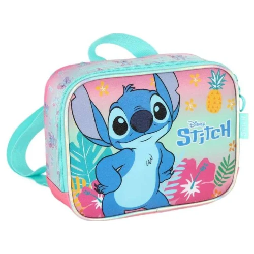 Lancheira Stitch Rosa Luxcel Lancheira Stitch Rosa Luxcel