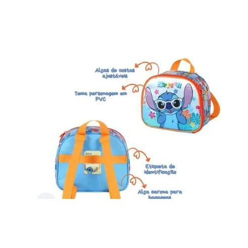 Lancheira Stitch azul Luxcel