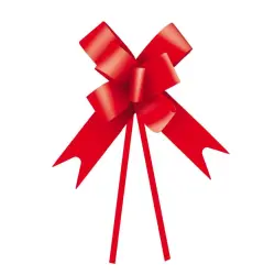 Laço Flor fácil 3,0x49 Vermelho- pacote com 10 pçs