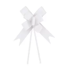 Laço Flor fácil Branco 3,0x49- Pacote com 10 pçs