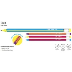 Lápis Graf. C/ Borracha HB Cis Club - Cis - unidade