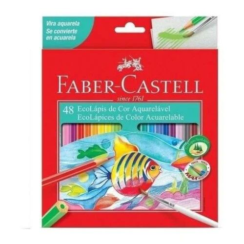 Lápis de Cor 48 Cores Aquarelável