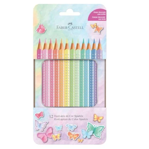 Lápis de Cor 12 Cores Sparkle - Faber Castell Lápis de Cor 12 Cores Sparkle - Faber Castell