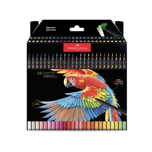 Lápis de Cor Ecolápis Supersoft 100 cores  Faber-Castell