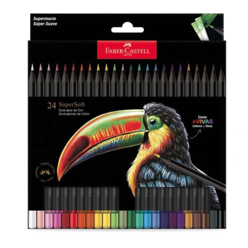 Lápis de Cor Ecolápis Supersoft 100 cores  Faber-Castell