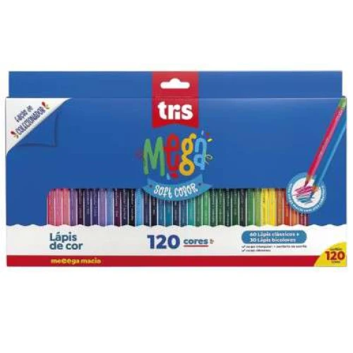 Lápis de Cor Mega Soft Color 24 Cores - Tris