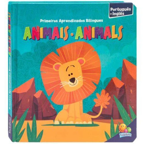 Livro Aprendizados Bilíngues - Animais.Animals