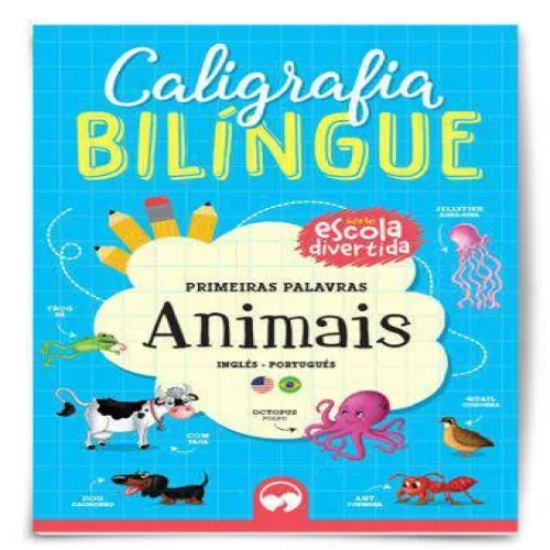 Livro Caligrafia Bilingue - Animais