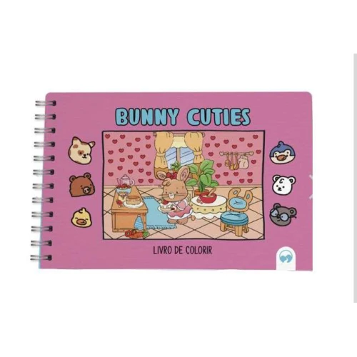 Livro Colorir - Bunny e Cuties Capa Dura -Vale das Letras