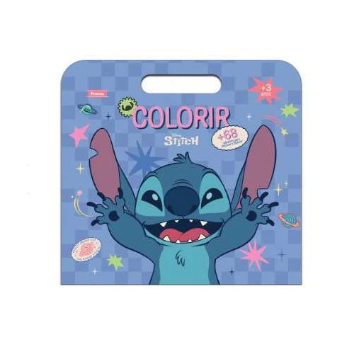 Livro Colorir e Atividades - stitch e adesivos