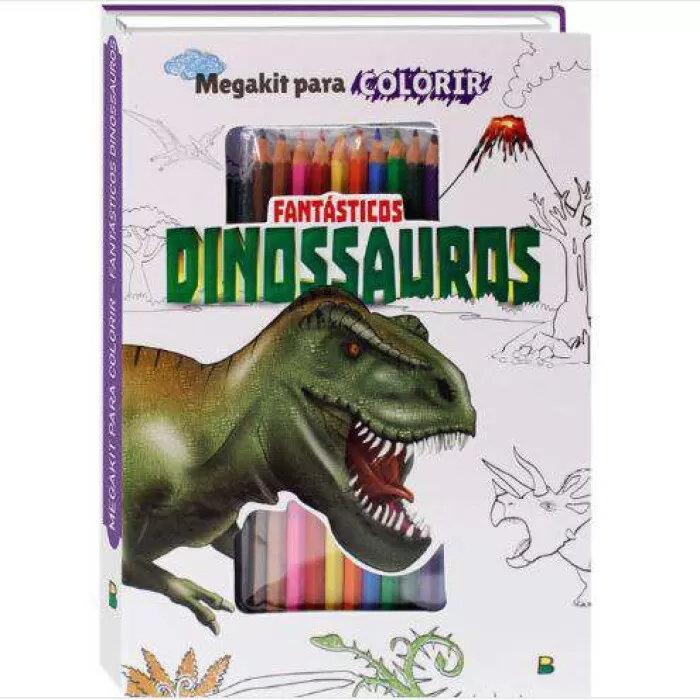 kit 5 Quadros Infantil Desenhos Coloridos de Dinossauros
