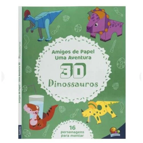 Livro Para Montar Aventura 3D Dinossauros - Todo Livro