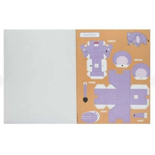 Livro Para Montar Aventura 3D Zoológico - Todo Livro Livro Para Montar Aventura 3D Zoológico - Todo Livro