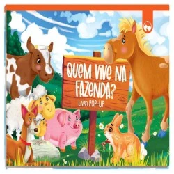 Livro Pop-up - Quem Vive na Fazenda? - Capa Dura