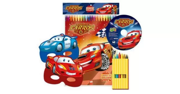 Livro Infantil Com Cd Ou dvd Aventura Dos Carros 8vol + jogos Vale