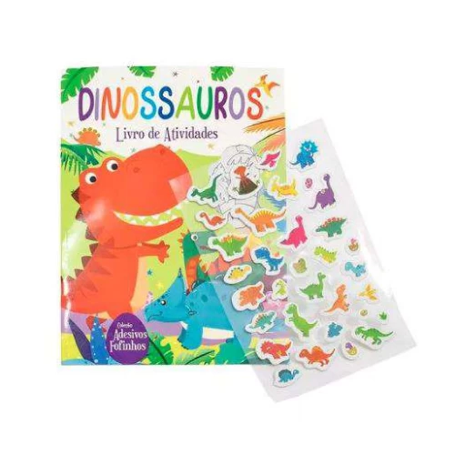 Livro de Atividades Infantil - Adesivos Fofinhos: Dinossauros