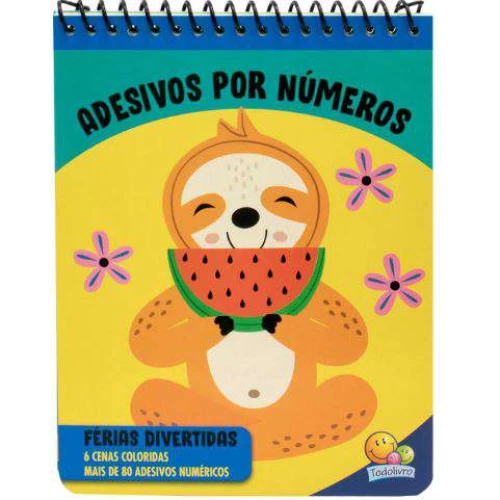 Livro de Atividades Infantil - Adesivos por Números: Férias Divertidas