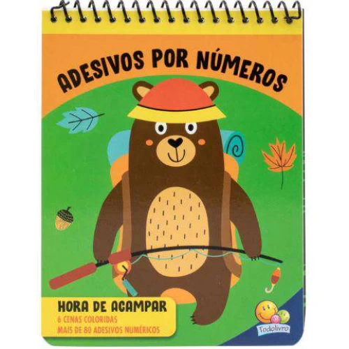 Livro de Atividades Infantil - Adesivos por Números: Hora de Acampar