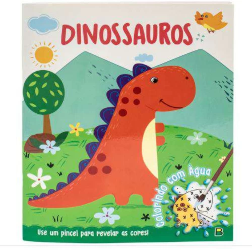 Livro de Atividades Infantil - Colorindo com Água - Dinossauros