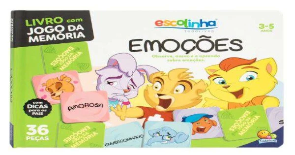 Livro com Jogo da Memória Emoções Escolinha Todolivro