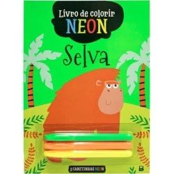 Livro de Atividades Infantil - Kit Caetinhas Neon Selva