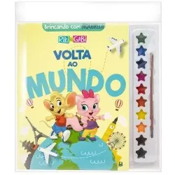 Livro de Atividades Infantil - Kit Brincando com Aquarela Volta ao Mundo