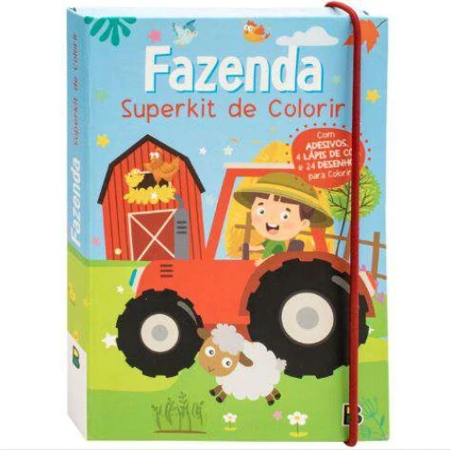 Livro de Atividades Infantil - Kit Colorir - Fazenda
