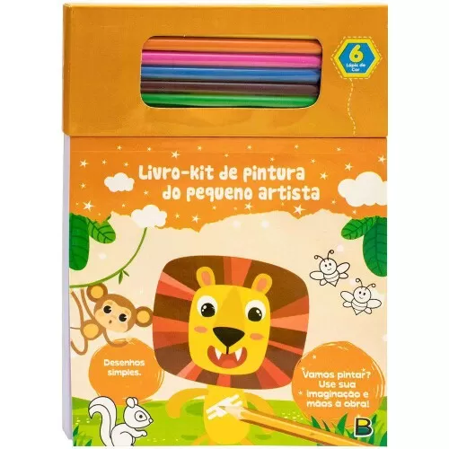 Livro de Atividades Infantil - Kit Colorir - Laranja