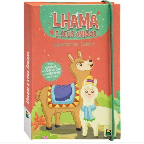 Livro de Atividades Infantil - Kit Colorir - Lhama e Seus Amigos