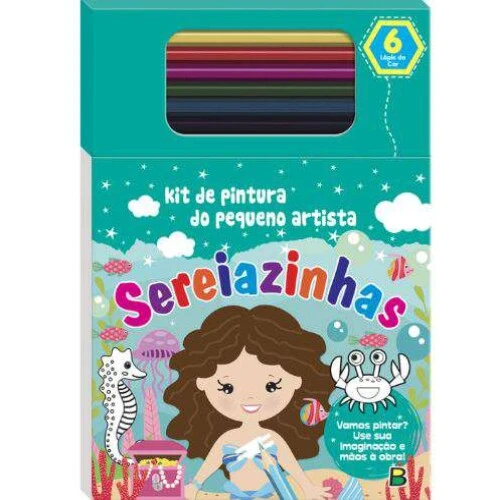 Livro de Atividades Infantil - Kit Colorir - Sereiazinhas