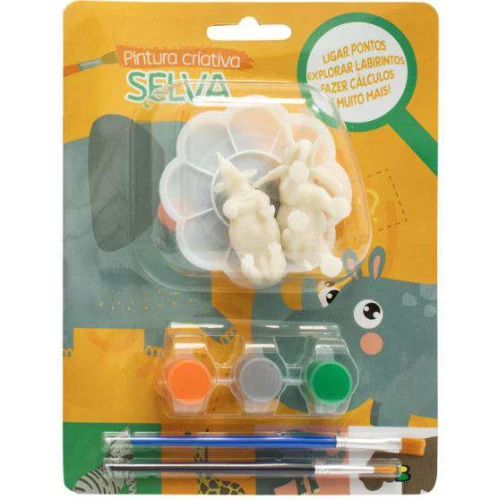 Livro de Atividades Infantil - Kit Pintura Criativa Selva