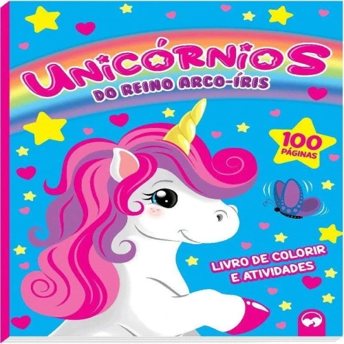 Livro de Colorir e Atividades - Unicórnios