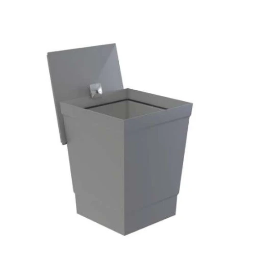 Lixeira Plástica 6,5L Com Tampa Stolf Cinza