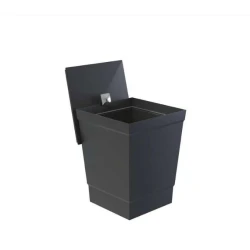 Lixeira Plática Stolf 6,5L Preta Com Tampa