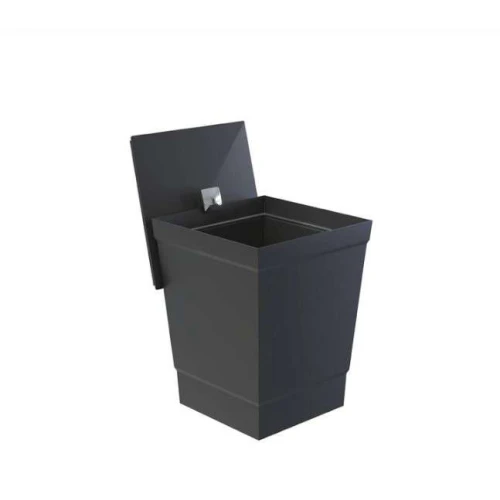 Lixeira Plática Stolf 6,5L Preta Com Tampa
