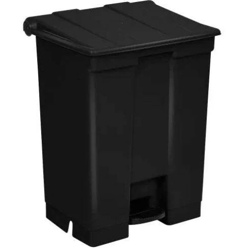 Lixeira Plástica Preta c/ Pedal 60L Bralimpia