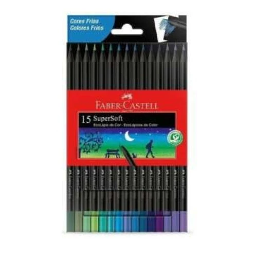 Lápis Cor 15 Cores Frias - Faber Castell Supersoft