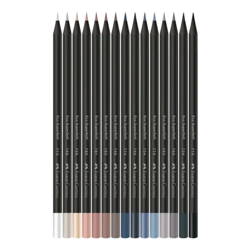 Lápis Cor 15 Cores Neutras - Faber Castell Supersoft